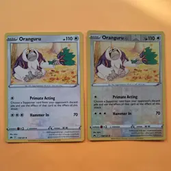 Reverse Holo ORANGURU 119/159 & non holo Crown Zenith SWSH pokemon cards bundle - Image 2
