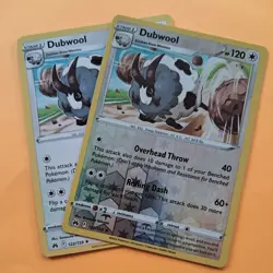 Reverse Holo Dubwool 122/159 & non holo Crown Zenith SWSH pokemon cards bundle - Image 1