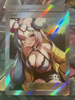 Pokemon Iono Anime Waifu Custom DIY Trainer Art Pokemon card - Image 2