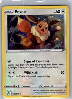 Eevee - SWSH042 Holo SWSH: Sword & Shield Promo Cards - Pokemon Card - NM - Image 1