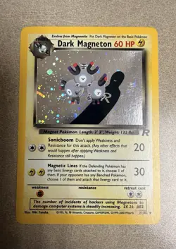 Pokemon TCG Team Rocket Dark Magneton 1st Edition Holo Rare 11/82 Ungraded NM - Image 2
