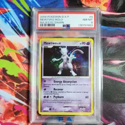 2008 POKEMON DIAMOND & PEARL MAJESTIC DAWN #9 MEWTWO-HOLO PSA 8 - Image 1