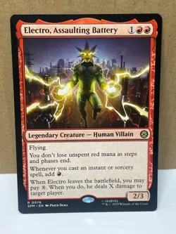 Electro, Assaulting Battery SPM-0076 Rare NM MTG Marvel Spider-Man Non-Foil - Image 1