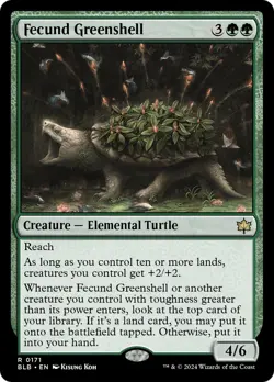 🧙Fecund Greenshell R 0171 Foil BLB Bloom Burrow MTG - Image 1