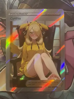 Pokemon Cynthia Anime Waifu Custom DIY Trainer Art Pokemon card - Image 2