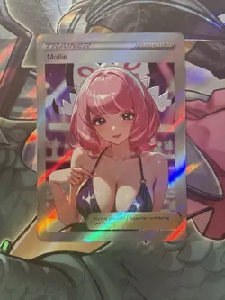 Pokemon Mollie Anime Waifu Custom DIY Trainer Art Pokemon card - Image 1