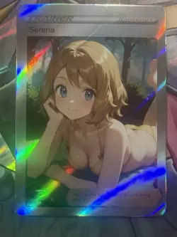 Pokemon Serena Anime Waifu Custom DIY Trainer Art Pokemon card - Image 2