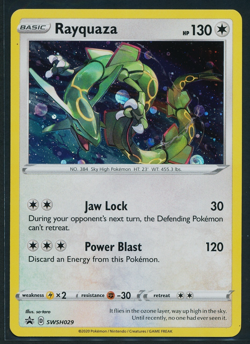 Rayquaza SWSH 029 Cosmos Holo Black Star Promo Pokemon 2020 Sword & Shield NM - Image 1