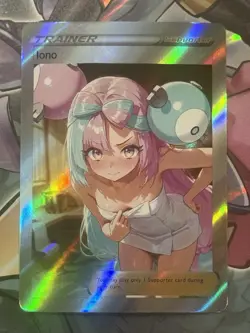 Pokemon Iono Anime Waifu Custom DIY Trainer Art Pokemon card - Image 2