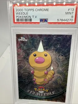 Pokemon 2000 Topps Chrome #13 Weedle Seedle PSA 9 - Image 1