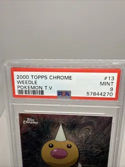 Pokemon 2000 Topps Chrome #13 Weedle Seedle PSA 9 - Image 3