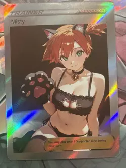 Pokemon Misty Anime Waifu Custom DIY Trainer Art Pokemon card - Image 1