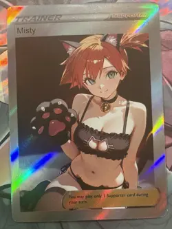 Pokemon Misty Anime Waifu Custom DIY Trainer Art Pokemon card - Image 2