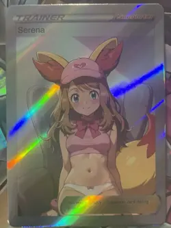 Pokemon Serena Anime Waifu Custom DIY Trainer Art Pokemon card - Image 1