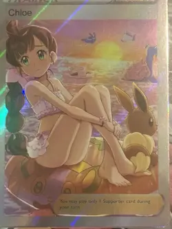 Pokemon Chloe Anime Waifu Custom DIY Trainer Art Pokemon card - Image 1