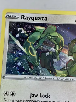 Pokemon TCG: Rayquaza SWSH029 Black Star Promo Cosmos Holo 2 Swirls NM - Image 1