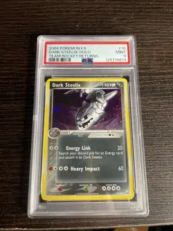 2004 POKEMON EX TEAM ROCKET RETURNS #10 DARK STEELIX-HOLO PSA 9 - Image 1