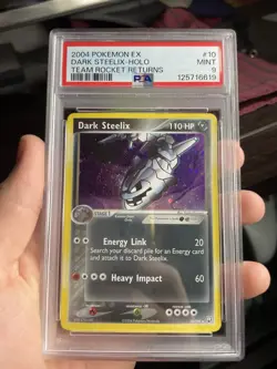 2004 POKEMON EX TEAM ROCKET RETURNS #10 DARK STEELIX-HOLO PSA 9 - Image 3