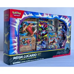 Pokemon TCG Mega Lucario ex Figure Collection Box SEALED 5 Booster Packs Promo - Image 1