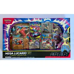 Pokemon TCG Mega Lucario ex Figure Collection Box SEALED 5 Booster Packs Promo - Image 2