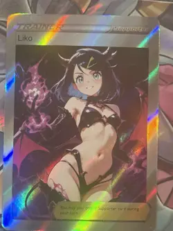 Pokemon Liko Anime Waifu Custom DIY Trainer Art Pokemon card - Image 2