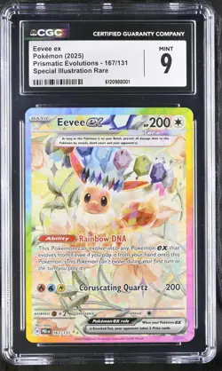 CGC 9 Eevee EX 167/131 Special Illustration Rare Prismatic Evolutions Pokemon - Image 1