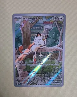 Pokemon TCG Meowth 106/094 Illustration Rare Holo Me02: Phantasmal Flames 2025 - Image 2