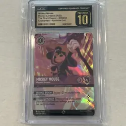 2023 Disney Lorcana Mickey Mouse Wayward Sorcerer Enchanted EN1 CGC Pristine 10 - Image 1