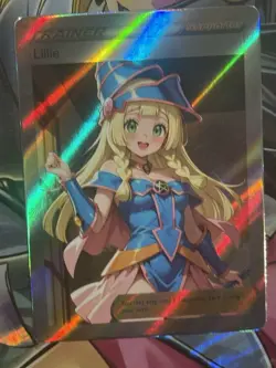 Pokemon Lillie X Dark Magician Girl Anime Waifu Custom Trainer Pokemon card - Image 2