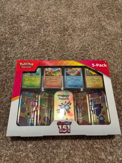 Pokemon 5-Pack Trading Card Game Scarlet and Violet 151, New - Image 1