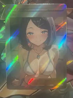 Pokemon Liko Anime Waifu Custom DIY Trainer Art Sexy Pokemon card - Image 1