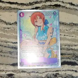 Bandai One Piece CCG Nami OP05-062 Full Art Foil 1000 Power Character Card - Image 1