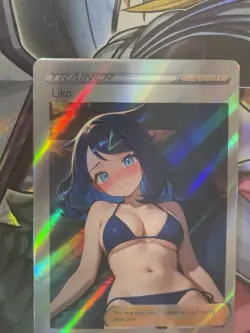 Pokemon Liko Anime Waifu Custom DIY Trainer Art Sexy Pokemon card - Image 1