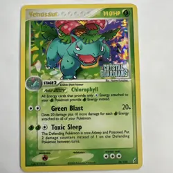 Pokemon TCG Venusaur EX Crystal Guardians Reverse Holo Card 28/100 Stamped - Image 2