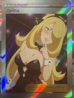 Pokemon Cynthia Anime Waifu Custom DIY Trainer Art Pokemon card - Image 1