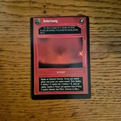 Miscut Star Wars CCG Carbon Freezing Cloud City Trading Card - Image 2