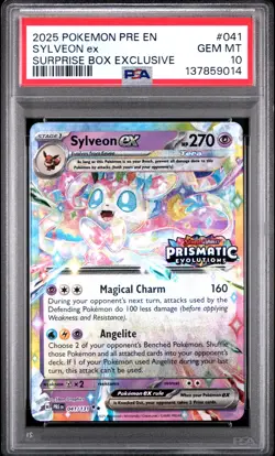 2025 POKEMON PRE EN-PRISMATIC EVOLUTIONS #041 SYLVEON EX PSA 10 - Image 1