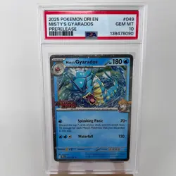 Pokemon 2025 Misty's Gyarados Destined Rivals STAMPED PRERELEASE PSA 10 LOW POP - Image 1