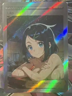 Pokemon Liko Anime Waifu Custom DIY Trainer Art Sexy Pokemon card - Image 1