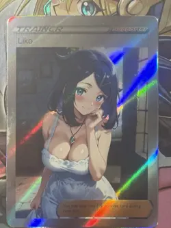 Pokemon Liko Anime Waifu Custom DIY Trainer Art Sexy Pokemon card - Image 1