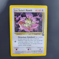 Pokemon TCG Team Rocket's Meowth 18/53 WoTC Black Star Promo LP - Image 3