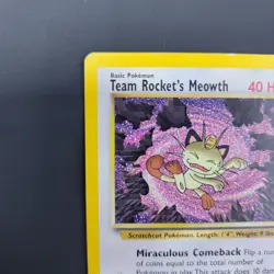 Pokemon TCG Team Rocket's Meowth 18/53 WoTC Black Star Promo LP - Image 4