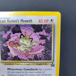 Pokemon TCG Team Rocket's Meowth 18/53 WoTC Black Star Promo LP - Image 5