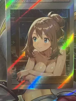 Pokemon May Anime Waifu Custom DIY Trainer Art Sexy Pokemon card - Image 1