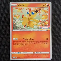 Pokemon TCG Victini Promo 217/S-P Indomaret Stamp Exclusive Indonesia Limited - Image 1