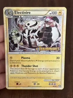 Electivire 20/102 HGSS Triumphant Stamped Pre-Release Promo Holo Pokemon Vintage - Image 1