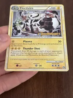 Electivire 20/102 HGSS Triumphant Stamped Pre-Release Promo Holo Pokemon Vintage - Image 4
