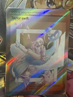 Pokemon Taylor Swift Anime Waifu Custom DIY Trainer Art Pokemon card - Image 1