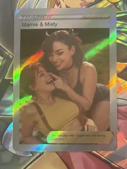 Pokemon Marnie & Misty Anime Waifu Custom DIY Trainer Art Pokemon card - Image 2