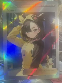 Pokemon Marnie Anime Waifu Custom DIY Trainer Art Sexy Pokemon card - Image 1